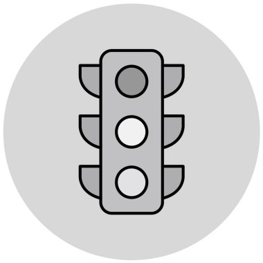 Trafik ışığı simgesi, vektör illüstrasyonu