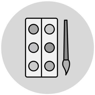 Modern boya simgesinin vektör illüstrasyonu