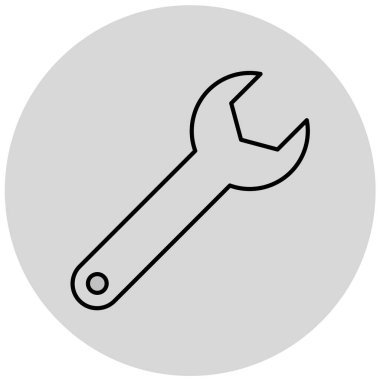 İngiliz anahtarı simgesi. Onarım aracı sembolü. vektör illüstrasyonu