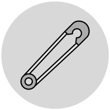 Tek izole edilmiş iğne simgesinin vektör çizimi