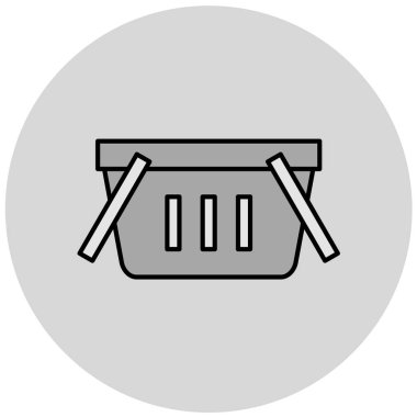 Sepet modern simgesinin vektör illüstrasyonu