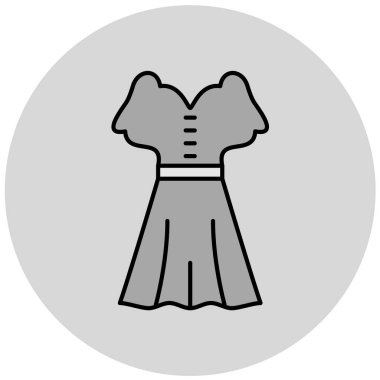 güzel giysi ve aksesuar vektör simgesi 