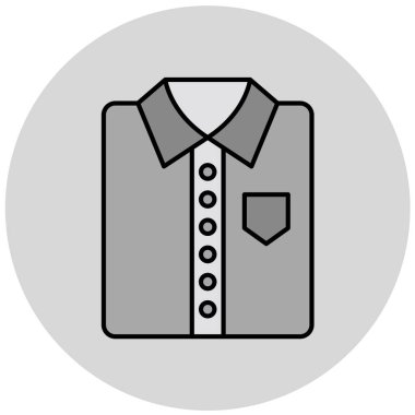 Gömlek simgesi, vektör illüstrasyonu