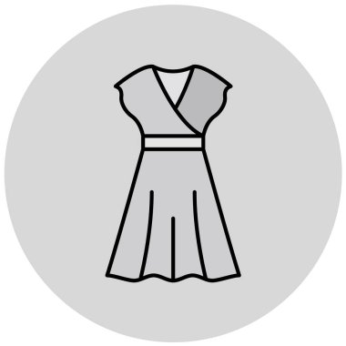 güzel giysi ve aksesuar vektör simgesi 