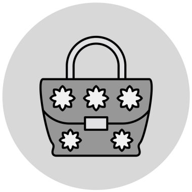 güzel giysi ve aksesuar vektör simgesi 