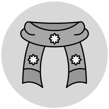 güzel giysi ve aksesuar vektör simgesi 