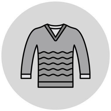 güzel giysi ve aksesuar vektör simgesi 