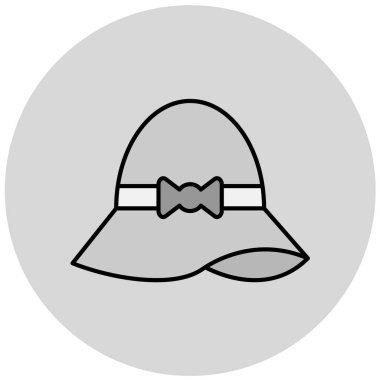 Şapka. Web simgesi basit illüstrasyon