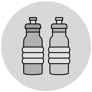 Bir şişe simgesinin vektör illüstrasyonu