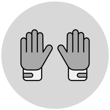 Eldiven simgesi vektör illüstrasyonu