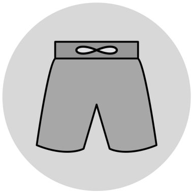 şort simgesi, vektör illüstrasyonu