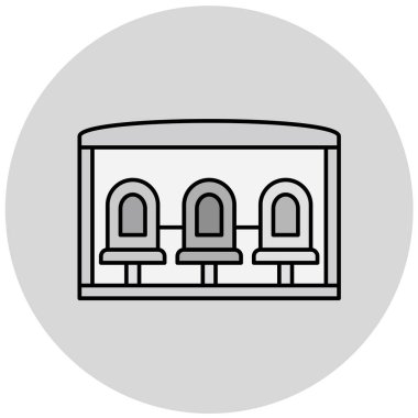 Modern yapı simgesinin gösterimi.