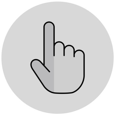 El imleci. Web simgesi basit illüstrasyon