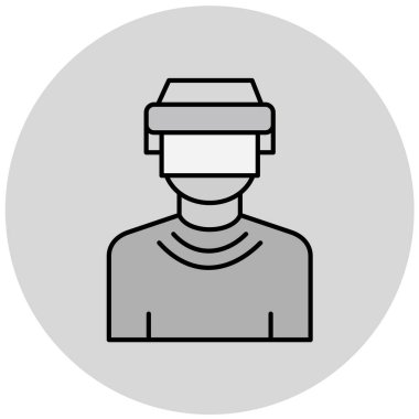 Bir insan simgesinin vektör illüstrasyonu