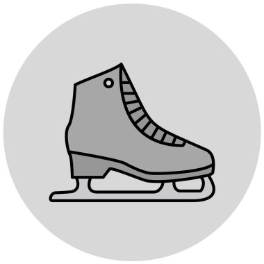 Buz pateni ikonu. vektör illüstrasyonu