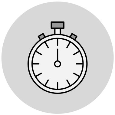 Kronometre simgesi, vektör illüstrasyonu