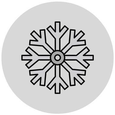 Kar tanesi. Web simgesi basit illüstrasyon