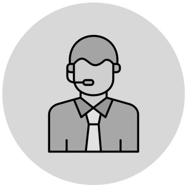 Müşteri servis simgesi vektör illüstrasyonu