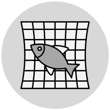 Balık. Web simgesi basit illüstrasyon