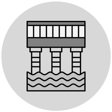 Modern köprü simgesinin vektör çizimi