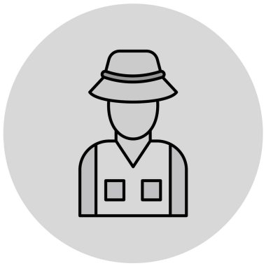 çiftçi ikonu vektör illüstrasyonu