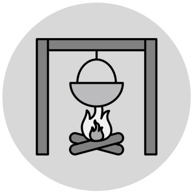 ateş vektörü simgesi modern basit illüstrasyon