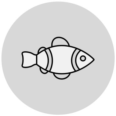 Balık. Web simgesi basit illüstrasyon