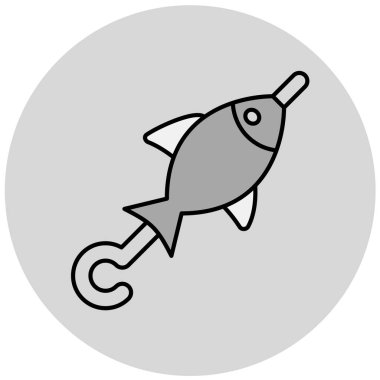 Balık. Web simgesi basit illüstrasyon