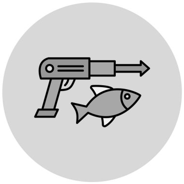 Balık tutmak. Web simgesi basit illüstrasyon