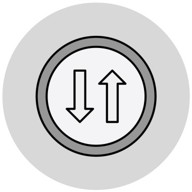 Yol işareti modern simgesinin vektör illüstrasyonu