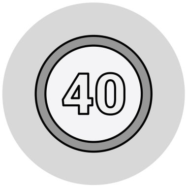 Yol işareti modern simgesinin vektör illüstrasyonu