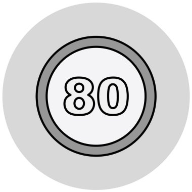 Yol işareti simgesinin vektör illüstrasyonu