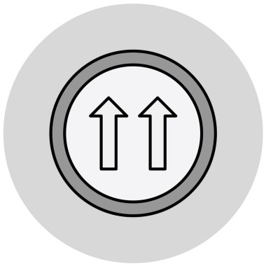 Yol işareti simgesinin vektör illüstrasyonu