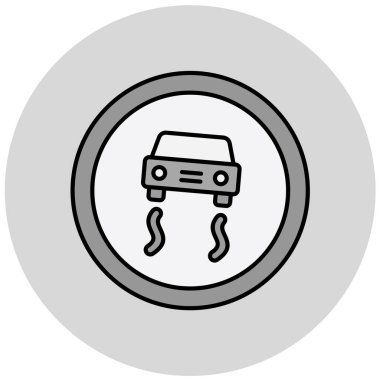 Yol işareti simgesinin vektör illüstrasyonu