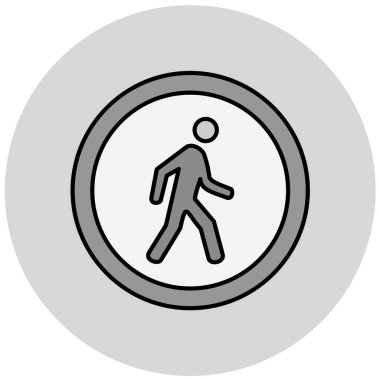 Yol işareti simgesinin vektör illüstrasyonu