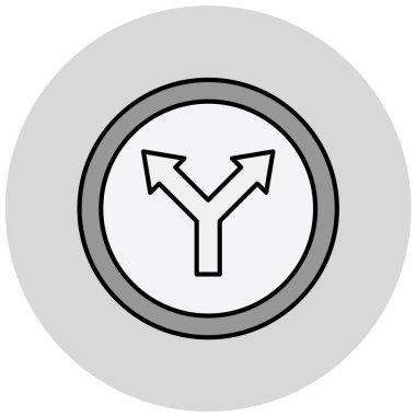 Yol işareti simgesinin vektör illüstrasyonu