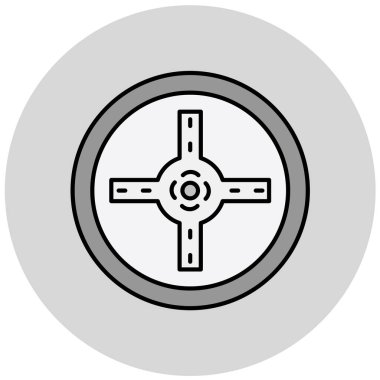 Yol simgesi, vektör illüstrasyonu