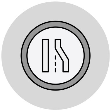 Yol işareti simgesinin vektör illüstrasyonu