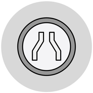 Yol işareti simgesinin vektör illüstrasyonu