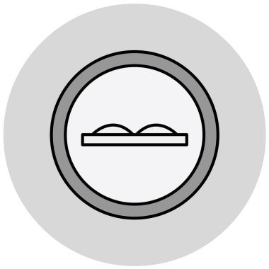 Yol işareti simgesinin vektör illüstrasyonu