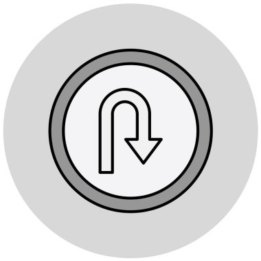 Yol işareti simgesinin vektör illüstrasyonu