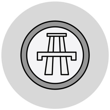 Yol işareti simgesinin vektör illüstrasyonu