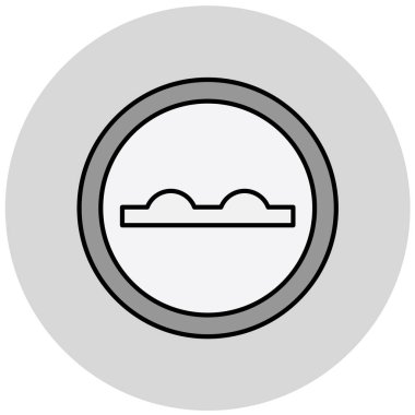 Yol işareti modern simgesinin vektör illüstrasyonu