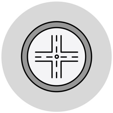 Yol işareti simgesinin vektör illüstrasyonu