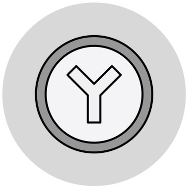 Yol işareti simgesinin vektör illüstrasyonu