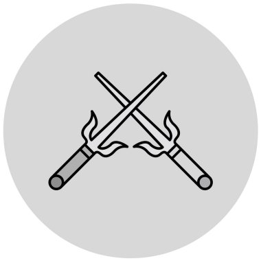 Çapraz bıçaklar, web simgesi basit illüstrasyon