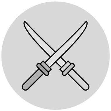 Swards ikonu. vektör illüstrasyonu