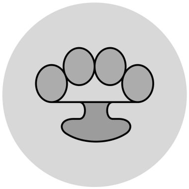 Pastanın izole edilmiş tek bir simgesinin vektör çizimi