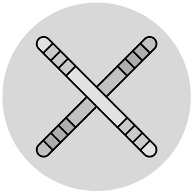 Beyzbol sopası ikonu. Basit resimleme masajı