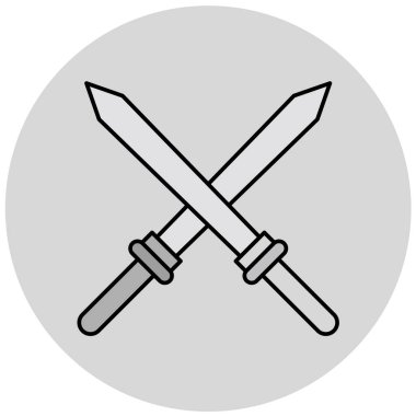 Swards ikonu. vektör illüstrasyonu